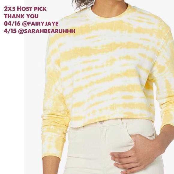 Monrow Tops - Monrow Tie Dye crop sweatshirts size Medium New!